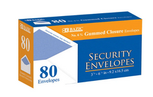 Load image into Gallery viewer, #6 3/4 Security Envelope w/ Gummed Closure (80/Pack)
