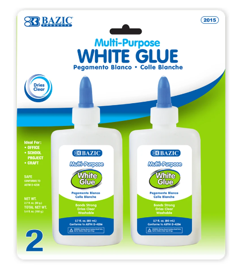 2.7 Oz. (80mL) White Glue (2/Pack)