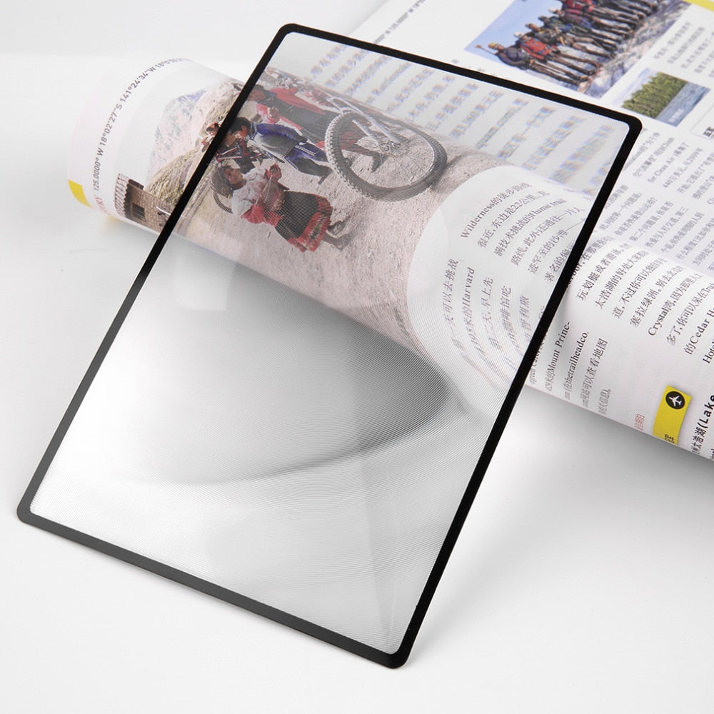 180X120mm travel kit Convinient A5 Flat PVC Magnifier Sheet X3 Book Page Magnification Magnifying Reading Glass Lens New