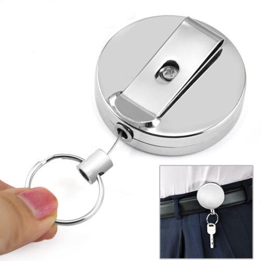 1pcs Telescopic Metal Wire Rope Telescopic Telescopic Key Anti - Theft Deduction Belt Clip Keyring