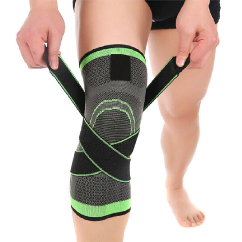 1pcs Sports 3D Weaving Knee Protector Breathable Sleeve Elastic Knee Brace Support Sports Adjustable Bandage for Running Jogging